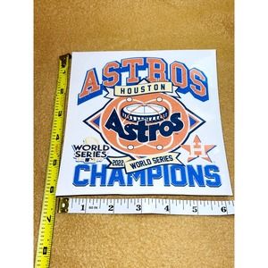 Astros WS 2022 Champions Water Resistant Sticker Decal (pack of 3)